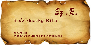 Szádeczky Rita névjegykártya